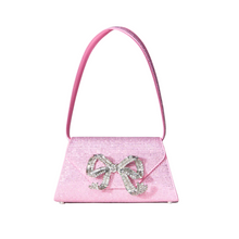 Load image into Gallery viewer, Rhinestone Bow Mini Shoulder Bag Pink