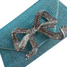 Load image into Gallery viewer, Rhinestone Bow Mini Shoulder Bag Blue