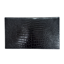Load image into Gallery viewer, Uptown Clutch in Black Croc