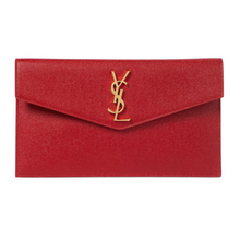 Load image into Gallery viewer, Uptown Leather Clutch Red