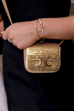 Load image into Gallery viewer, Celine mini triomphe bag in gold sequins