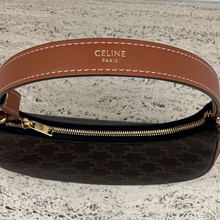 Load image into Gallery viewer, Ava bag by Celine available to rent on Luxe Library. Triomphe canvas with gold hardware