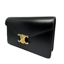 Load image into Gallery viewer, Triomphe Wallet on a Chain Black