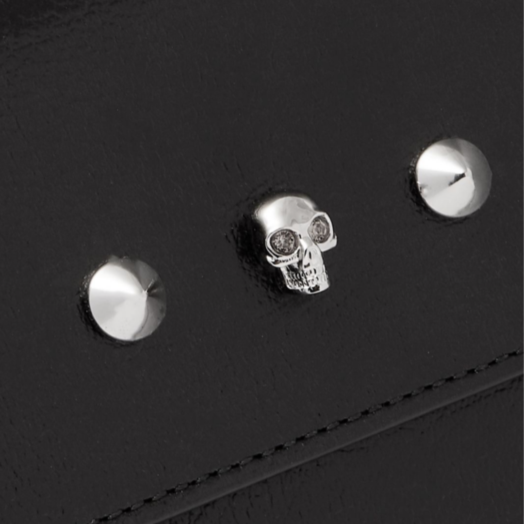 Skull Embellished Envelope Clutch