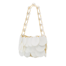 Load image into Gallery viewer, Boutons D'Or embellished gold-tone and tulle shoulder bag