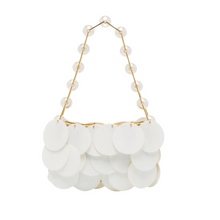 Load image into Gallery viewer, Boutons D'Or embellished gold-tone and tulle shoulder bag