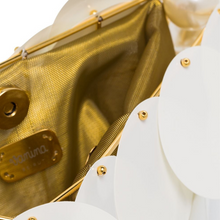 Load image into Gallery viewer, Boutons D'Or embellished gold-tone and tulle shoulder bag