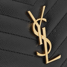 Load image into Gallery viewer, Monogram Quilted Leather Envelope Chain Wallet