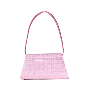 Rhinestone Bow Mini Shoulder Bag Pink