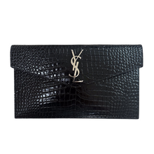 Load image into Gallery viewer, Uptown Clutch in Black Croc
