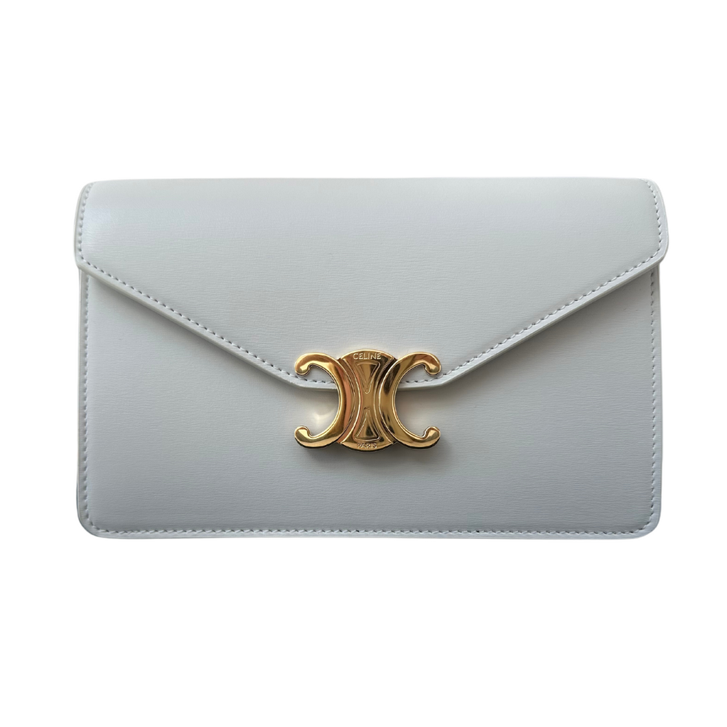 Triomphe Wallet on a Chain White
