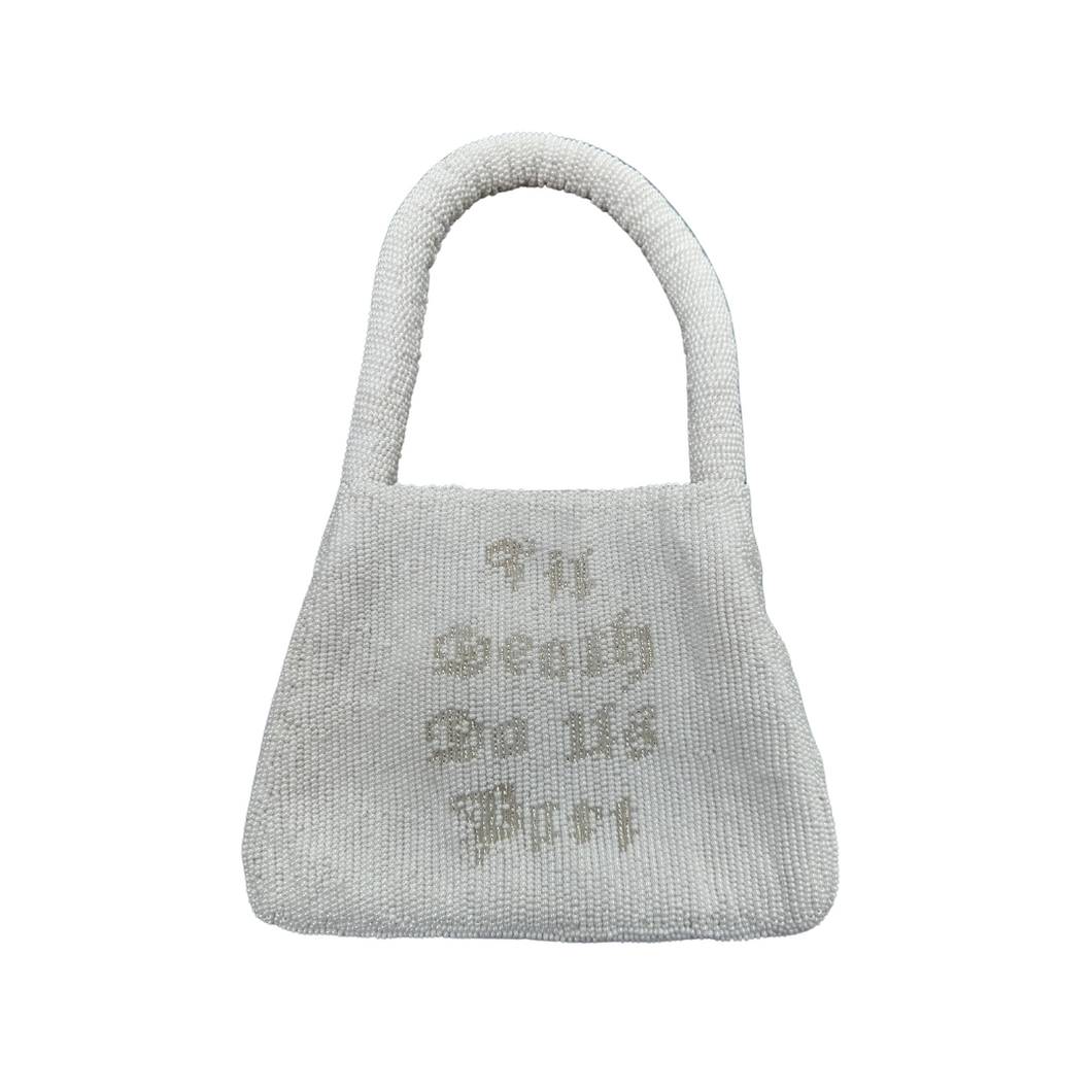 Til Death Do Us Part Beaded Bag