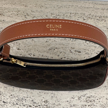 Load image into Gallery viewer, Ava bag by Celine available to rent on Luxe Library. Triomphe canvas with gold hardware
