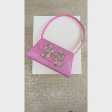 Load and play video in Gallery viewer, Rhinestone Bow Mini Shoulder Bag
