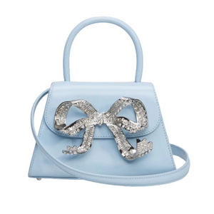 The Bow Mini in Blue with Diamanté