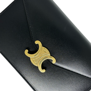 Triomphe Wallet on a Chain Black