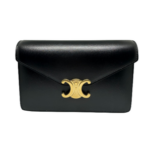 Triomphe Wallet on a Chain Black