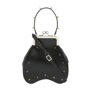 Simone Rocha Leather Studded Designer Bag with crossbody strap available to rent 