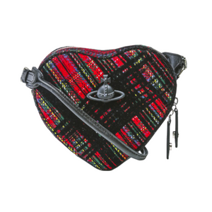 Velvet Tartan Heart Crossbody