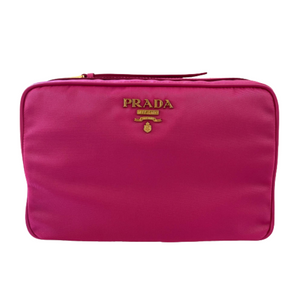 Pink Prada Nylon designer bag front
