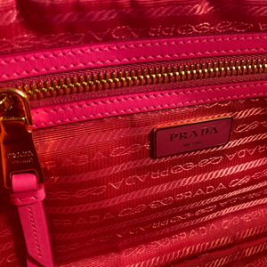 Pink Prada Nylon designer bag interior pocket