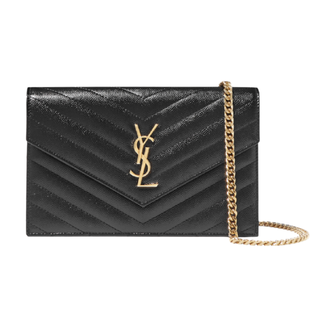 ysl monogram quilted wallet