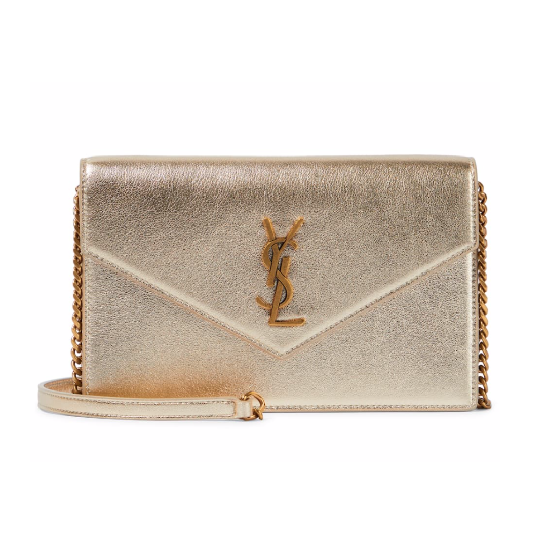 Metallic top gold wallet