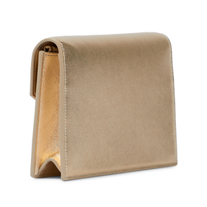 Envelope Chain Wallet in Metallized Leather