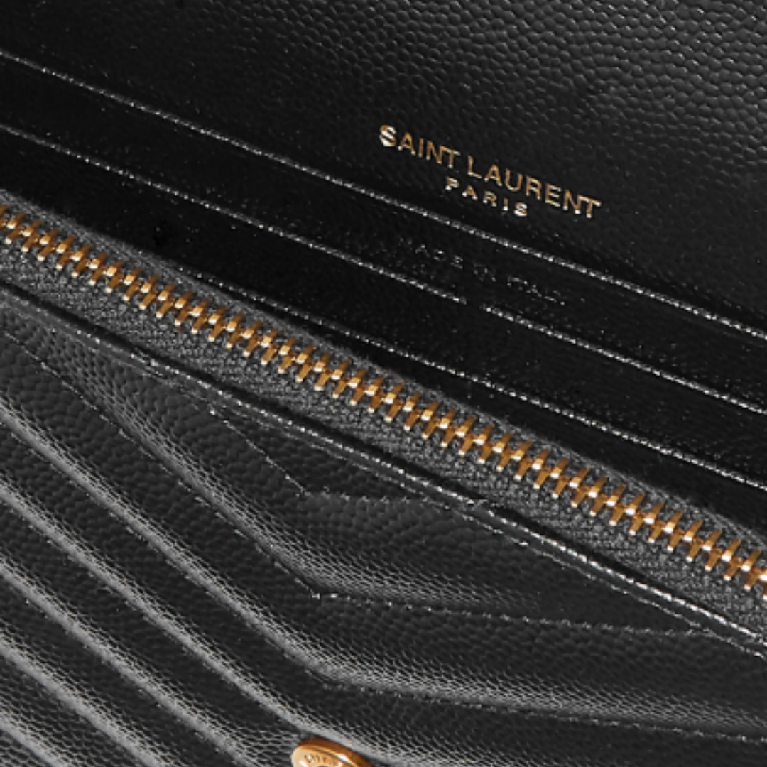 Monogram Quilted Leather Envelope Chain Wallet – Luxe Library