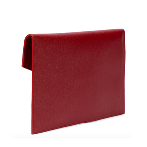Uptown Leather Clutch Red