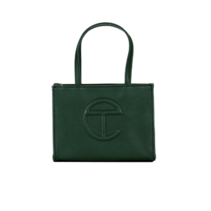 Telfar Unisex Shopping Bag small in dark green available to rent